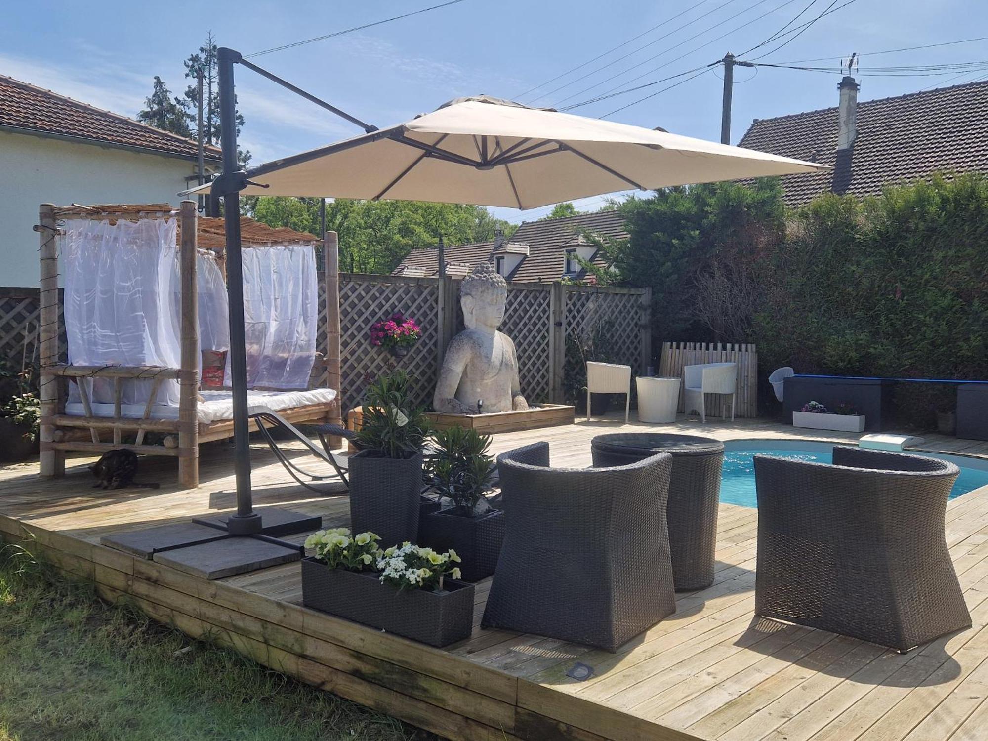 La Serenite Balinaise, Chambre Et Sdb Privee, Jardin , Piscine Et Jacuzzi En Saison, Pres De Chantilly, Parc Asterix Et Cdg Et Paris En 20' Orry-La-Ville ภายนอก รูปภาพ